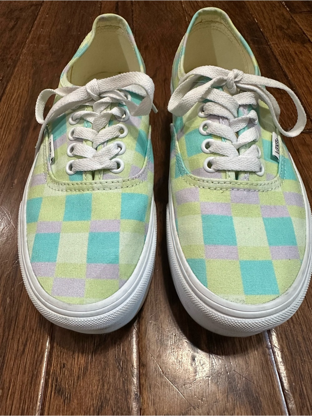 VANS Authentic Platform Shoes Pastel Picnic Multi Canvas Women Size 8